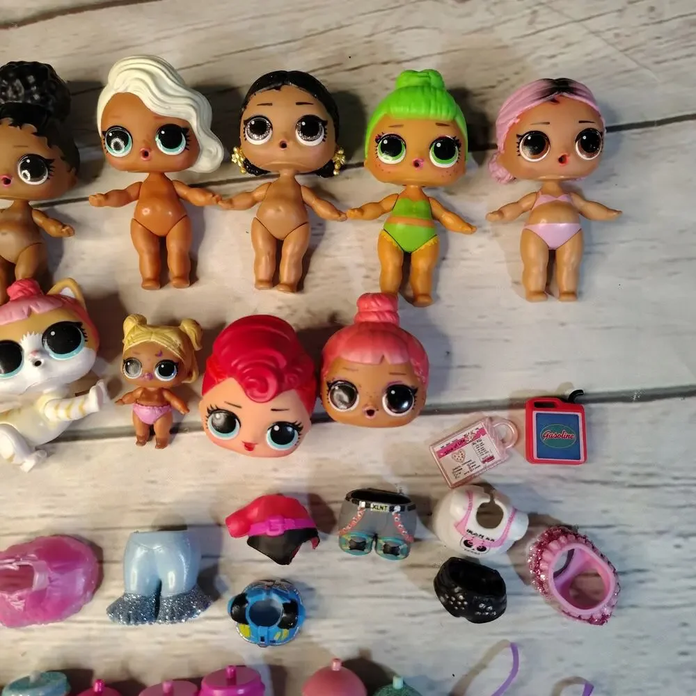 LOL OMG Surprise Dolls and Accessories Lot Cups Clothes